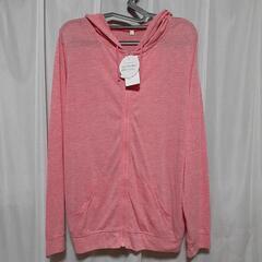 (わ)タグ付き新品未使用　Lサイズ　UVパーカー  ピンク色　着...