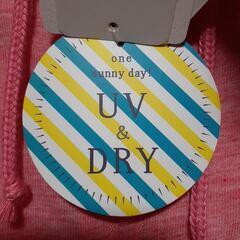 (わ)タグ付き新品未使用　Lサイズ　UVパーカー  ピンク色　着丈65.5㎝の画像