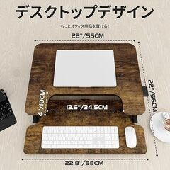 卓上スタンディングデスク ガス圧昇降式デスク の画像