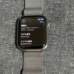 極美品　Apple watch 7 GPS+セルラーモデル　45mm チタニウムの画像
