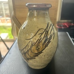 人間国宝 金城次郎 海老魚紋壺の画像