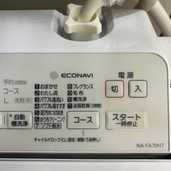 Panasonic縦型式洗濯機の画像