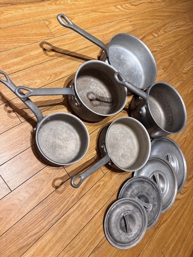 仔犬印 アルミ片手鍋 8点セット