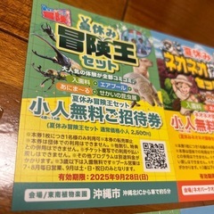 残り4枚早いもの順になります。東南植物楽園　ネオパークオキナワ　無料招待券の画像