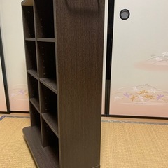 【相談中】本棚　移動式　ブラウン　2台セットの画像