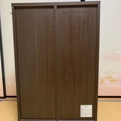 【相談中】本棚　移動式　ブラウン　2台セットの画像