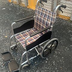 🌟車椅子✨チェック柄‼️　介護用　松永福利器具の画像