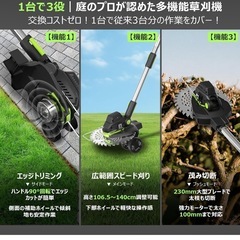 【新品】草刈機 コードレス 芝刈り 芝生 雑草 庭 畑にの画像