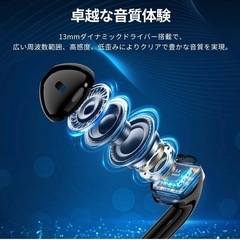 ワイヤレスイヤホン Bluetooth Hi-Fi ノイキャン 24時間連続再生の画像