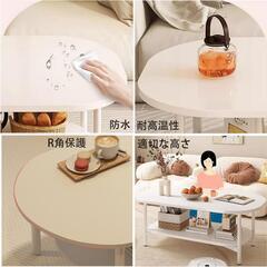 ロ一テ一ブル❣️テーブル 一人暮らし 幅80x奥行40x高さ42cm 収納付きの画像