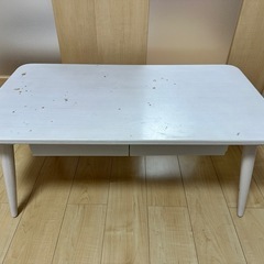 決まりました🙇‍♂️値下げなし早い者勝ち❗️木製 センターテーブル リビングテーブル ローテーブル 棚付 幅90cmの画像