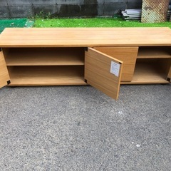 無印良品 オーク材ローボード TVボード ナチュラル 162cm×39cm×高さ45cmの画像