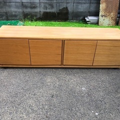 無印良品 オーク材ローボード TVボード ナチュラル 162cm×39cm×高さ45cmの画像