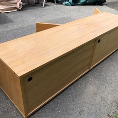 無印良品 オーク材ローボード TVボード ナチュラル 162cm×39cm×高さ45cmの画像
