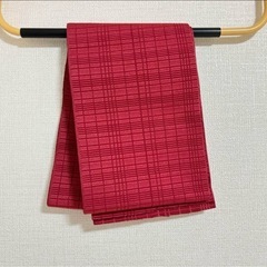 浴衣セット 桜の花柄 ピンク レディース 半幅帯 赤 チェック柄UNIQLOの画像