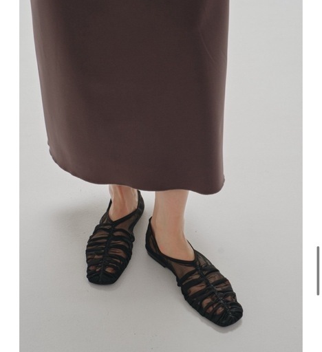 Sheer Gather Flatshoes 37 BLACK 新品未使用