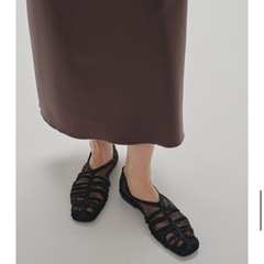 Sheer Gather Flatshoes 37 BLACK 新品未使用の画像