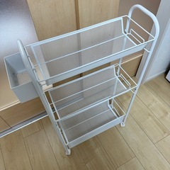 決まりましたニトリ キッチンワゴンキャスター付き3段 スチールワゴン  キッチンラックの画像