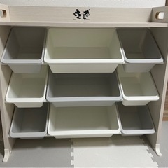 【決定しました】アイリスオーヤマ★美品★ミッキー&ミニー　おもちゃ収納棚の画像