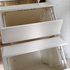 両開き　足踏み45Lゴミ箱の画像