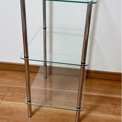 AZUMAYA ガラスラック3段 クリア色 SMJ-101CLの画像