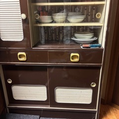 【無料】食器棚 昭和硝子 レトログラスの画像