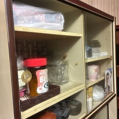 【無料】食器棚 昭和硝子 レトログラスの画像