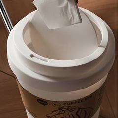 【新品未使用】コーヒーカップ型 ゴミ箱  黒の画像