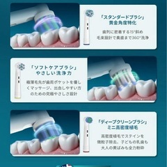 ⭐️新品未開封⭐️ブラシ3種付⭐️電動歯ブラシ 回転式 歯垢・着色除去 歯科医療式タイムシフトの画像