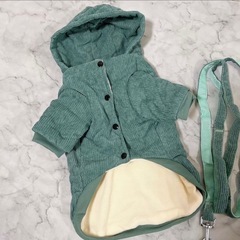 【未使用品】XL ペット服 防寒着 犬服 冬用 犬用リード付き ポケット ハーネス 脱着簡単 防寒対策 の画像