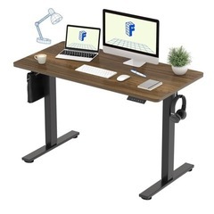 【美品】FLEXISPOT 電動昇降デスク(120×60cm) GrayWoodの画像