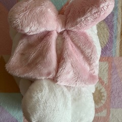 mikko ミッコ ムース　ぬいぐるみ　リボン　抱きしめおリボンぬいぐるみ　ピンクの画像