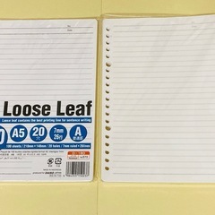 仕切付 Ａ５ ルーズリーフの画像