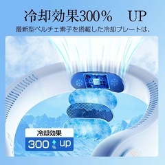 【新品未使用】ネッククーラー 軽量 6000mAh 緑 ネックファン 熱中症 冷却プレートの画像
