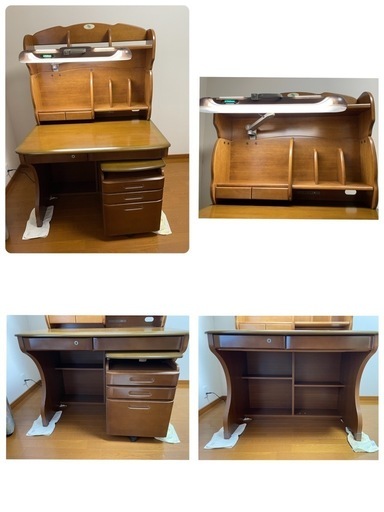 猫脚チェア キズ有 ブルー×ブラウン