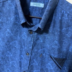 MAJUN マジュン Ocean BlueかりゆしウェアLLサイズの画像