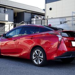 車検満タン プリウス Aツーリングセレクション トヨタセーフティセンス プリクラッシュ レーダークルーズ ナビ フルセグTV Bluetooth バックモニター 黒本革シート シートヒーター LEDライト LEDフォグ ETCの画像