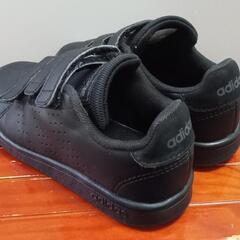 adidas スニーカー　黒　ベルクロの画像