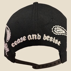 CEASE±DESIST キャップ 黒 ペイズリー 刺繍ロゴ A ストリート の画像