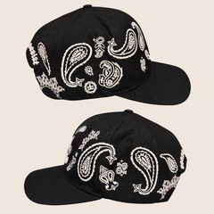 CEASE±DESIST キャップ 黒 ペイズリー 刺繍ロゴ A ストリート の画像
