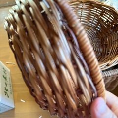 使用感のある籐かご？の画像