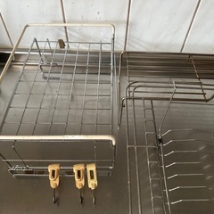キッチン　食器かご　などの画像