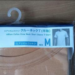 【新品未開封】ユニクロ UNIQLO エアリズムコットンクルーネックTシャツ 半袖 オレンジ Mの画像