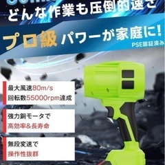 新品 ブロワー 強力 洗車 6500mAh大容量バッテリー 2個付の画像