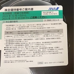 航空券割引 ANA 株主優待優待 半額