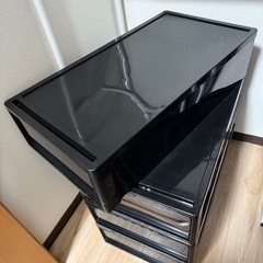 【値下げ！】オシャレに収納♪ブラック衣装ケース⭐︎の画像
