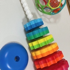 ベビー知育玩具　ビッグオーボールラトル　ファットブレイン　スピンアゲイン　2点まとめ売り♪の画像