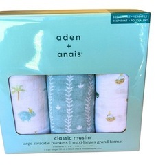【新品】aden + anais おしゃれ柄ガーゼおくるみ3枚｜プレゼントにも🎁の画像