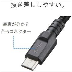 ★ エレコム ELECOM マイクロUSBケーブル microUSB スリムケーブル 急速充電対応 転送・充電 2A出力 1.2m ブラック MPA-AMBX2U12BKの画像