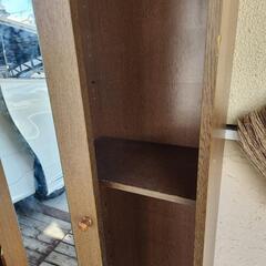 収納棚　玄関収納　鏡付の画像